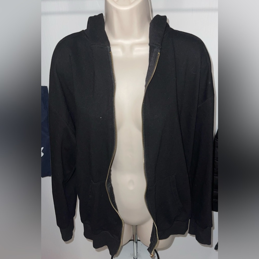 Black Oversized Zip up
